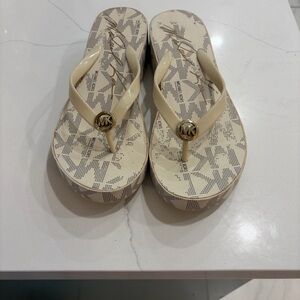 Michael Kors Beige Patterned Sandals